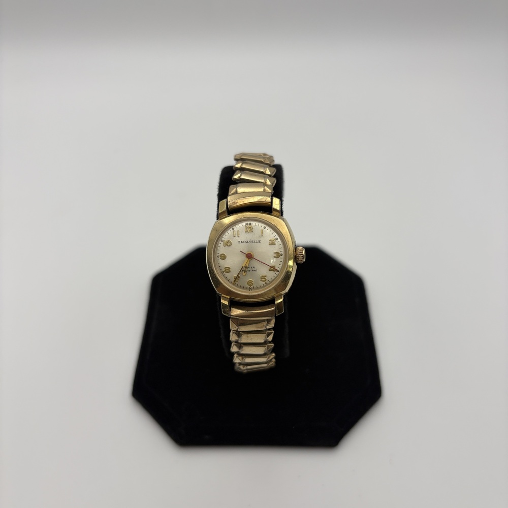Caravelle N6 6UAC 17J Ladies Watch Mechanical Wind Vintage Works Gold